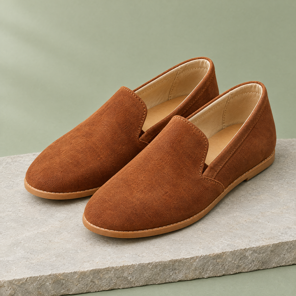 Bark grounding slip-on in Honey Brown