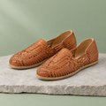 Mesa woven grounding huarache in Hazelnut Brown, three-quarter view