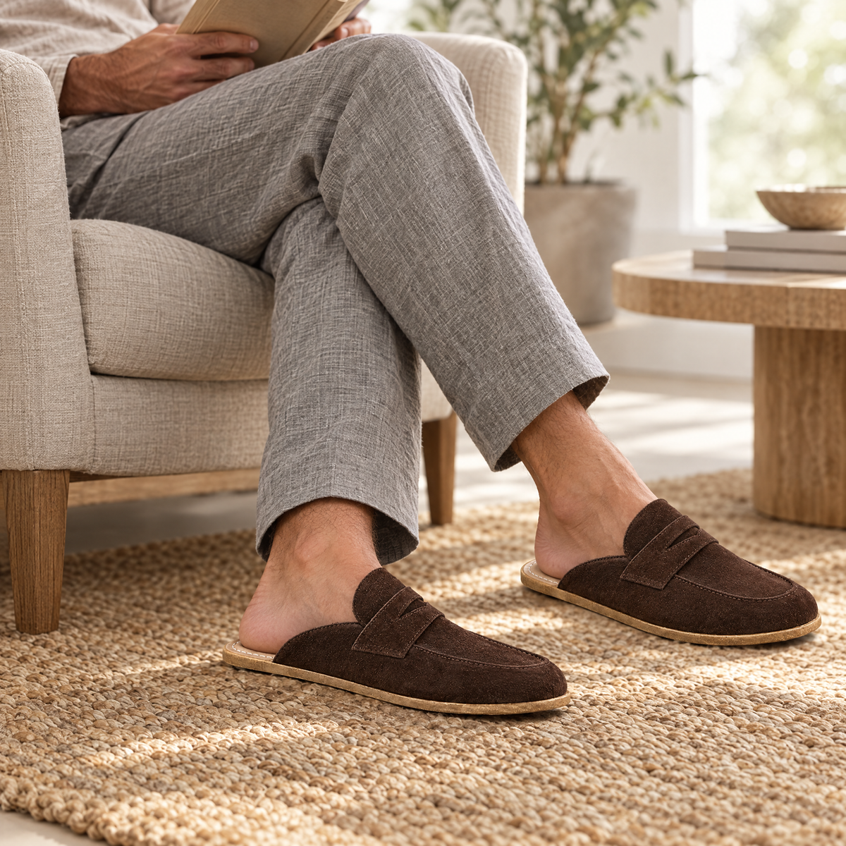 Flint grounding backless penny clog styled for everyday wear