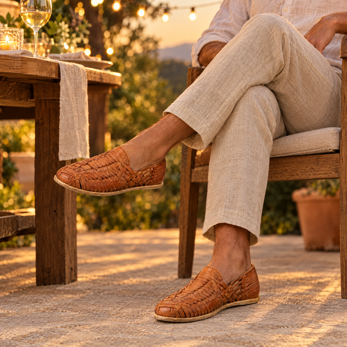 Mesa grounding woven huarache styled for everyday wear