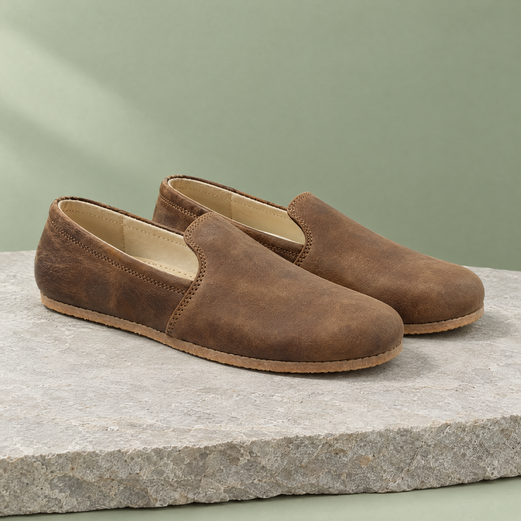 Moss grounding grip slip-on in Beige Brown