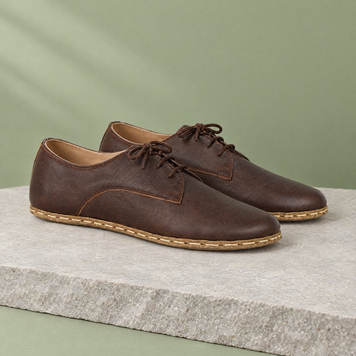 Rowan grounding lace-up in Cacao Brown