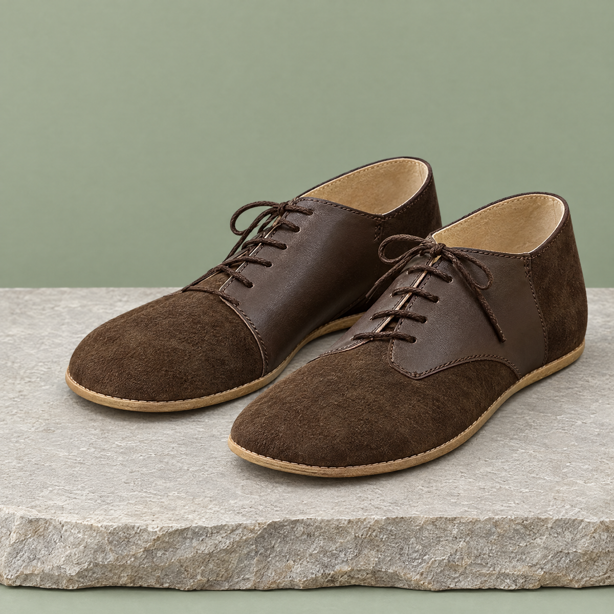 Fern grounding diagonal lace-up in Espresso Brown