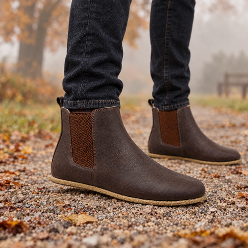 Alder grounding chelsea boot worn outdoors on natural ground