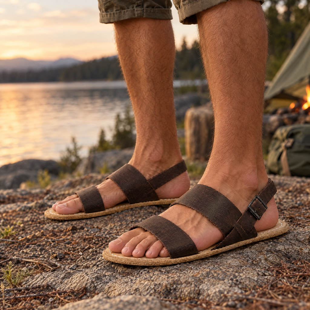 Brook grounding double-strap sandal styled for everyday wear