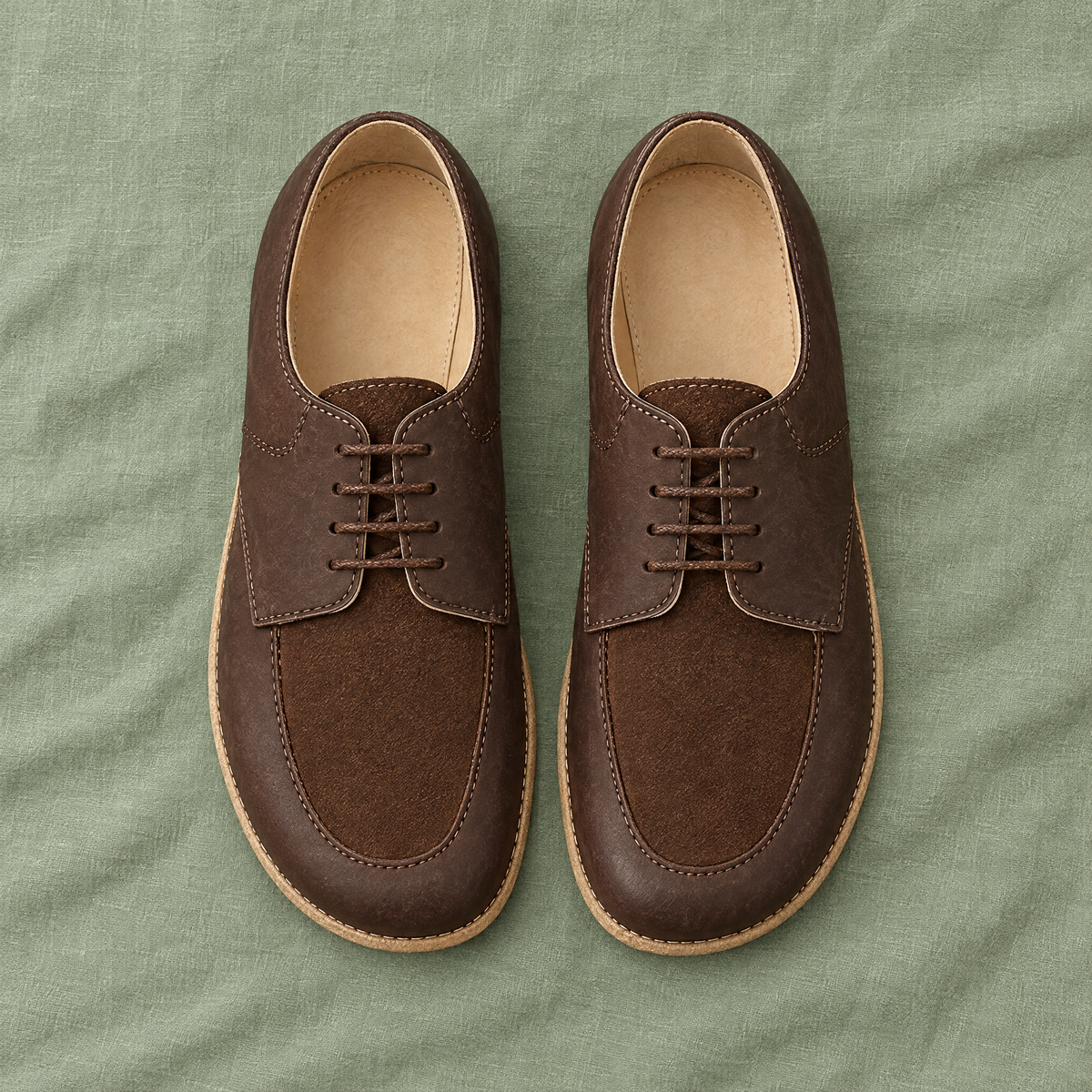 Birch pair from above showing the wide toe box