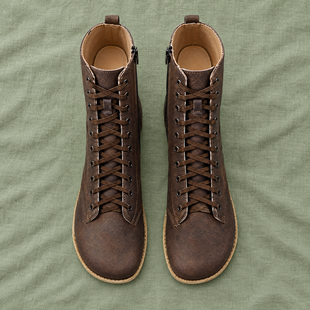 Timber pair from above showing the wide toe box