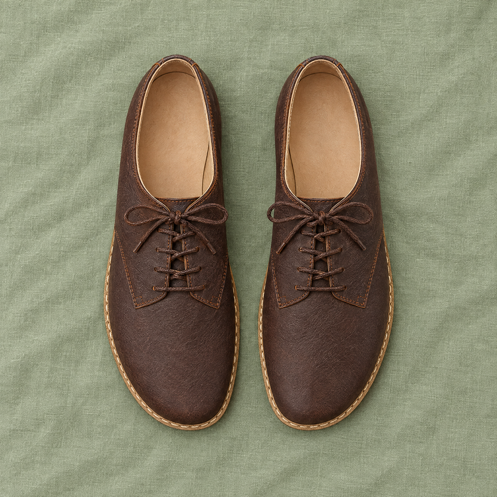 Rowan pair from above showing the wide toe box