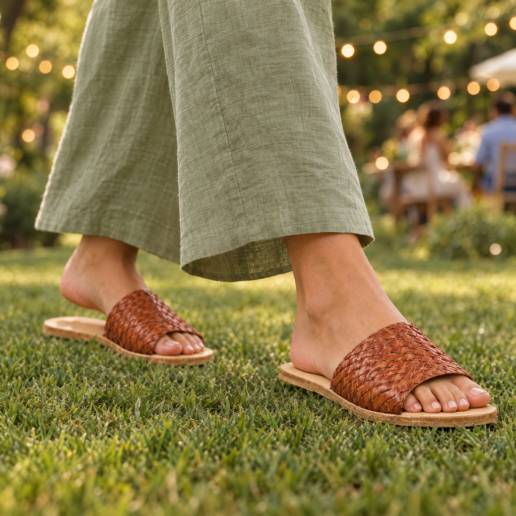 Rush grounding woven slide styled for everyday wear